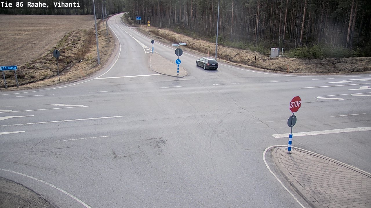 Weather Camera Image Väg 86 Raahe, Vihanti, Raahe, Pohjois-Pohjanmaa