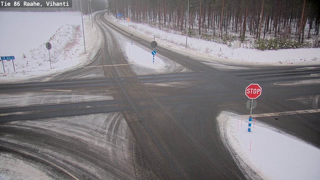 Weather Camera Image Väg 86 Raahe, Vihanti, Raahe, Pohjois-Pohjanmaa