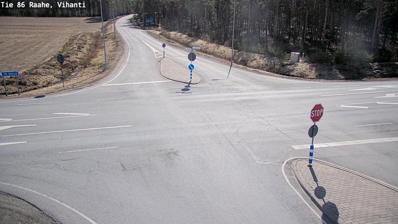 Weather Camera Image Väg 86 Raahe, Vihanti, Raahe, Pohjois-Pohjanmaa