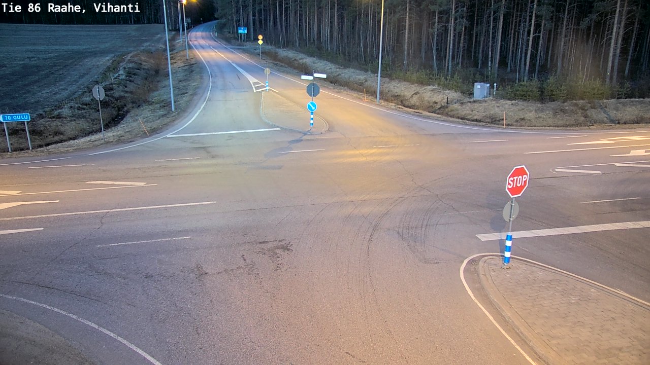 Weather Camera Image Väg 86 Raahe, Vihanti, Raahe, Pohjois-Pohjanmaa