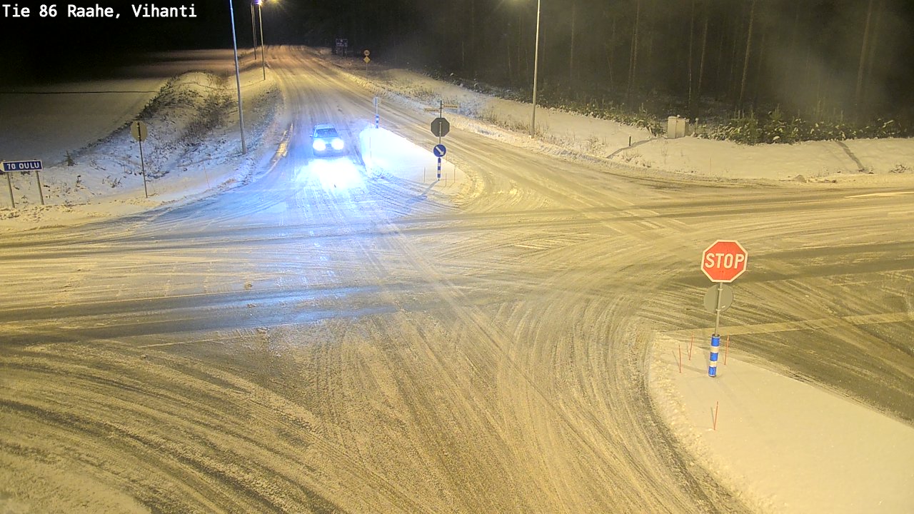 Weather Camera Image Väg 86 Raahe, Vihanti, Raahe, Pohjois-Pohjanmaa