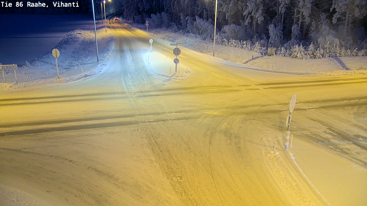 Weather Camera Image Road 86 Raahe, Vihanti, Raahe, Pohjois-Pohjanmaa