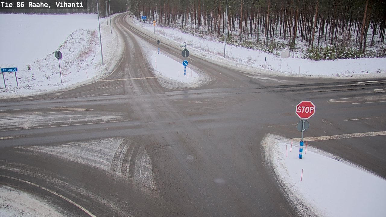 Weather Camera Image Väg 86 Raahe, Vihanti, Raahe, Pohjois-Pohjanmaa