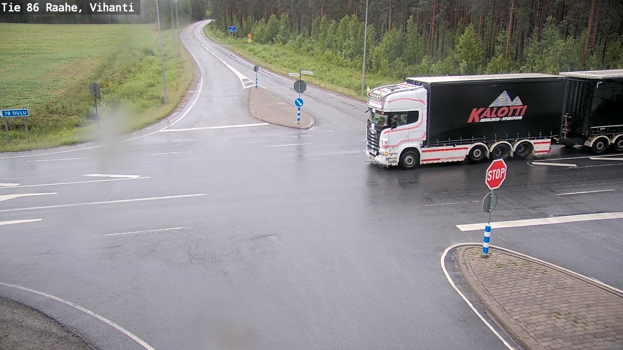 Weather Camera Image Väg 86 Raahe, Vihanti, Raahe, Pohjois-Pohjanmaa