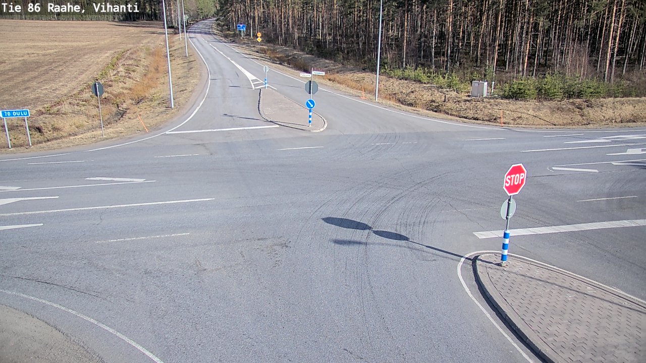 Weather Camera Image Väg 86 Raahe, Vihanti, Raahe, Pohjois-Pohjanmaa
