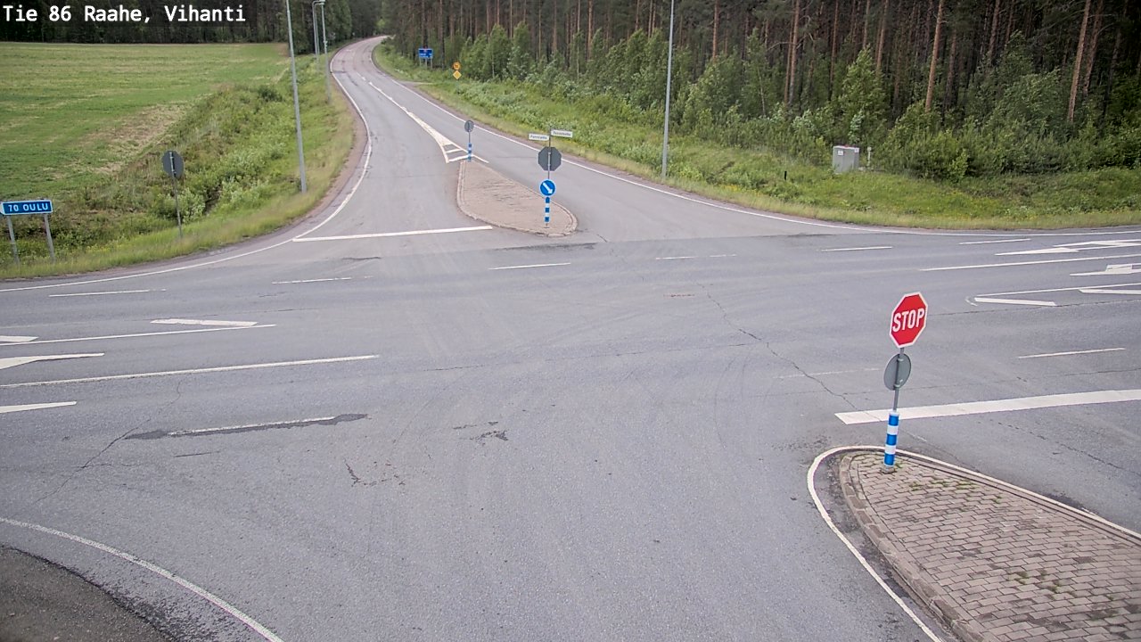 Weather Camera Image Väg 86 Raahe, Vihanti, Raahe, Pohjois-Pohjanmaa