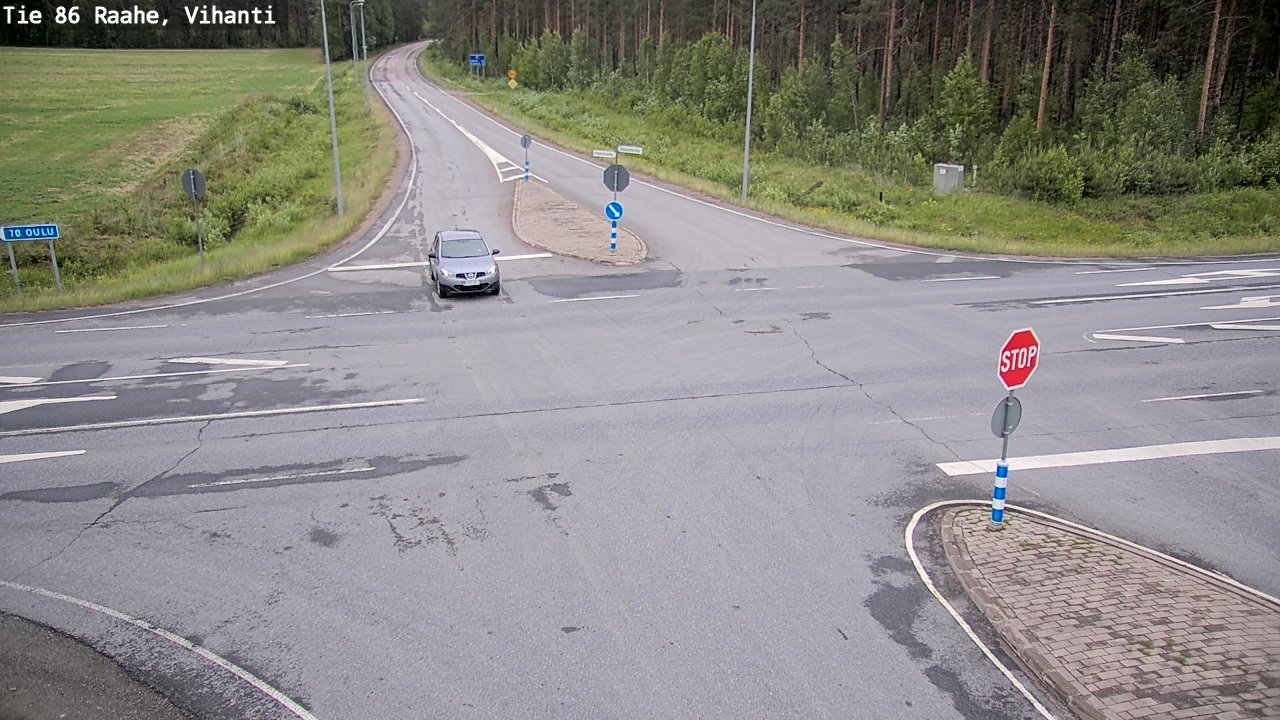 Weather Camera Image Väg 86 Raahe, Vihanti, Raahe, Pohjois-Pohjanmaa