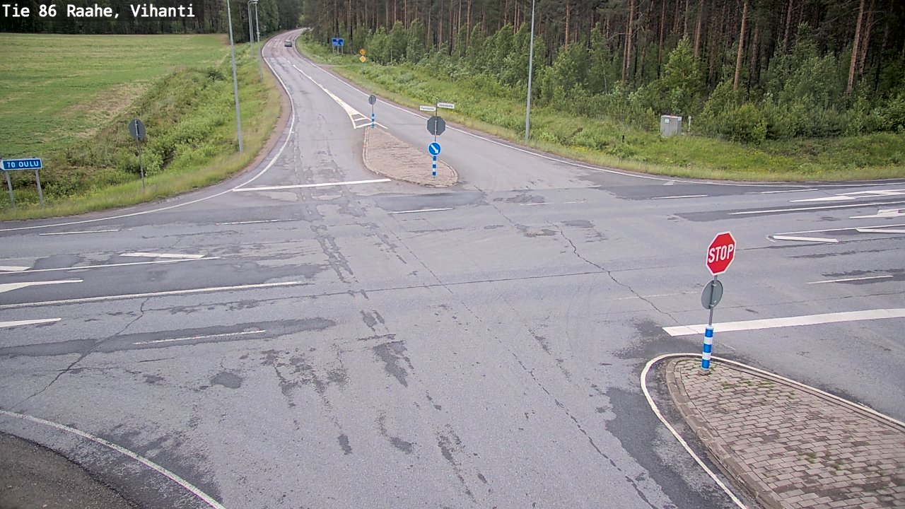 Weather Camera Image Väg 86 Raahe, Vihanti, Raahe, Pohjois-Pohjanmaa