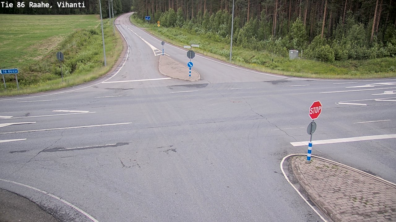 Weather Camera Image Väg 86 Raahe, Vihanti, Raahe, Pohjois-Pohjanmaa