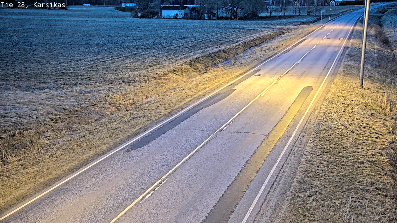 Weather Camera Image Väg 28 Haapavesi, Karsikas, Haapavesi, Pohjois-Pohjanmaa