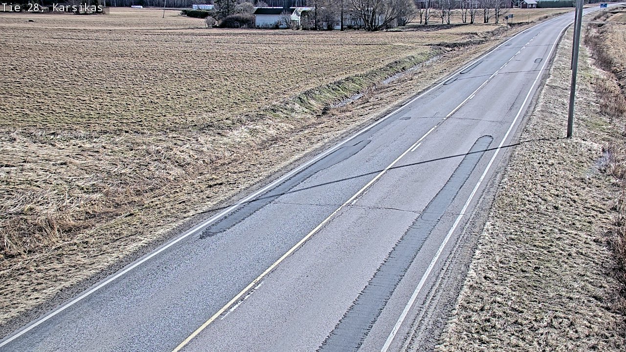 Weather Camera Image Väg 28 Haapavesi, Karsikas, Haapavesi, Pohjois-Pohjanmaa