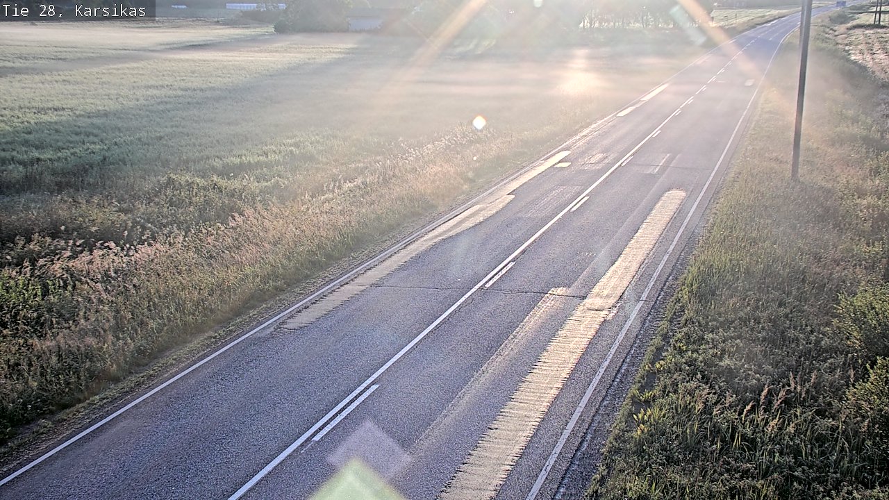 Weather Camera Image Road 28 Haapavesi, Karsikas, Haapavesi, Pohjois-Pohjanmaa