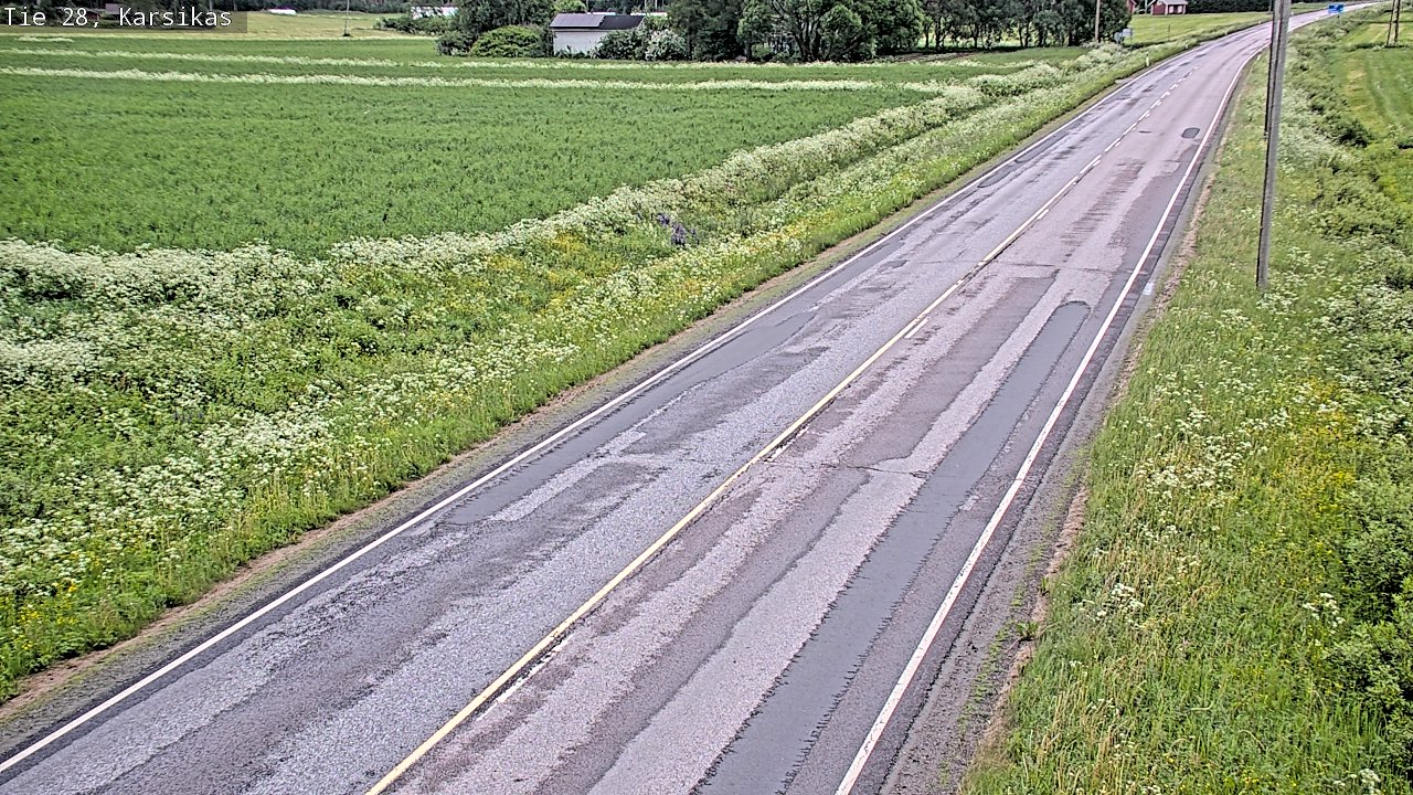 Weather Camera Image Road 28 Haapavesi, Karsikas, Haapavesi, Pohjois-Pohjanmaa