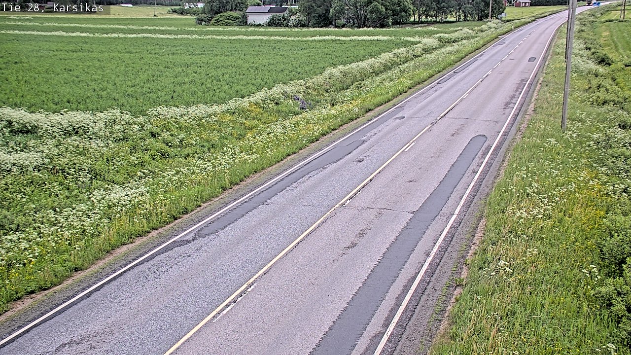 Weather Camera Image Road 28 Haapavesi, Karsikas, Haapavesi, Pohjois-Pohjanmaa