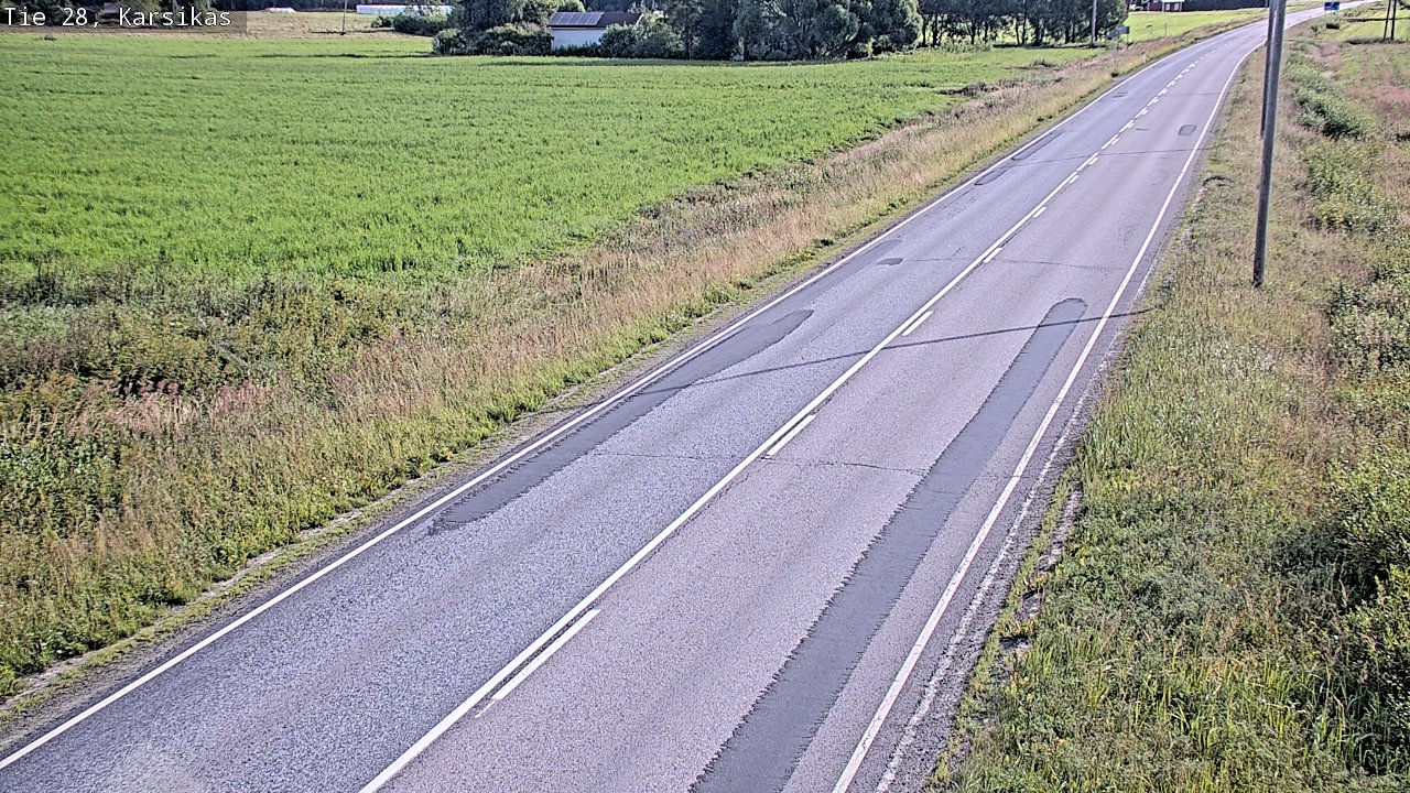 Weather Camera Image Road 28 Haapavesi, Karsikas, Haapavesi, Pohjois-Pohjanmaa
