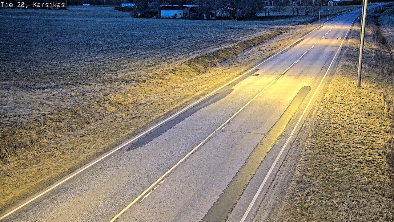 Weather Camera Image Väg 28 Haapavesi, Karsikas, Haapavesi, Pohjois-Pohjanmaa
