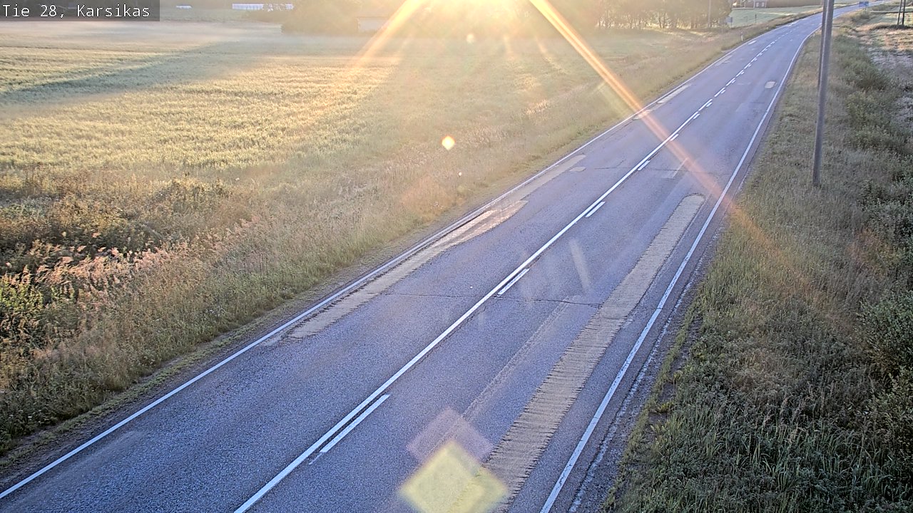 Weather Camera Image Road 28 Haapavesi, Karsikas, Haapavesi, Pohjois-Pohjanmaa
