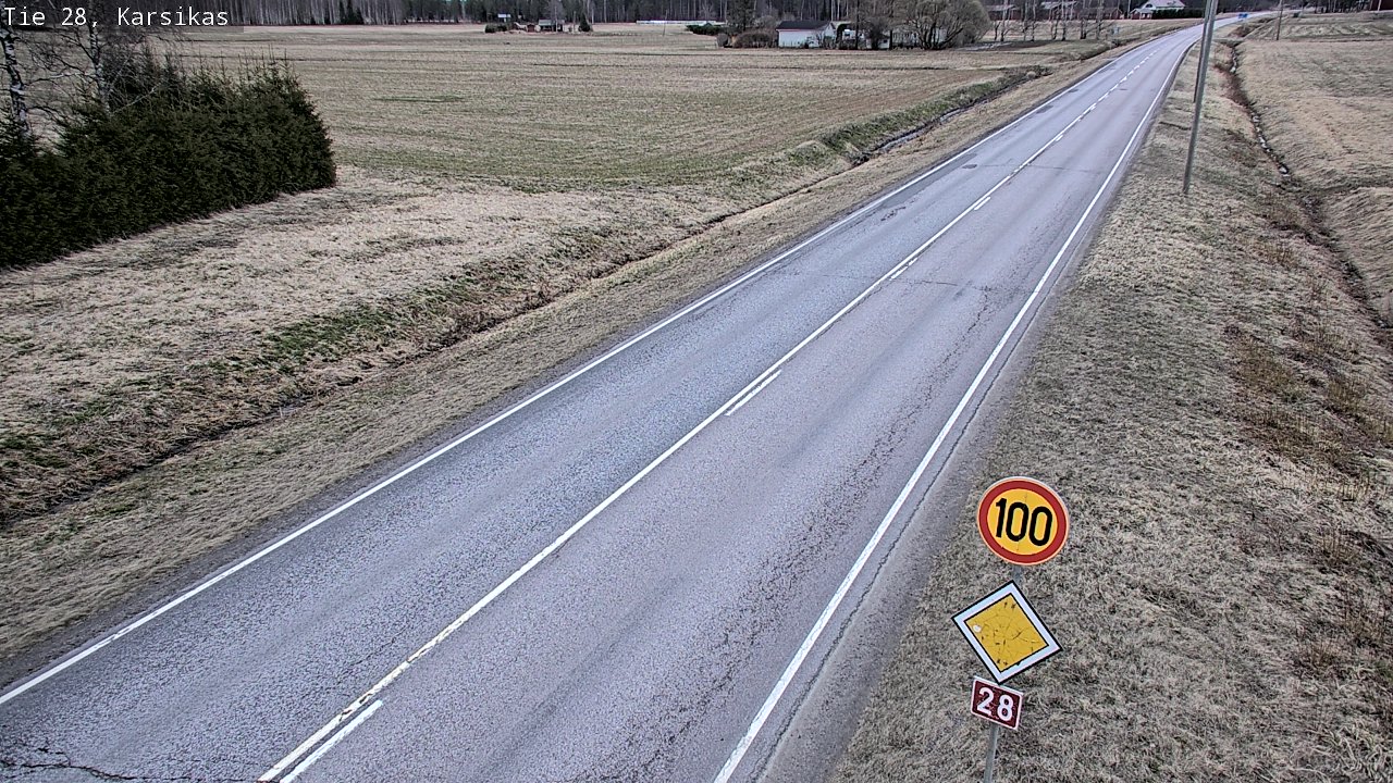 Weather Camera Image Road 28 Haapavesi, Karsikas, Haapavesi, Pohjois-Pohjanmaa