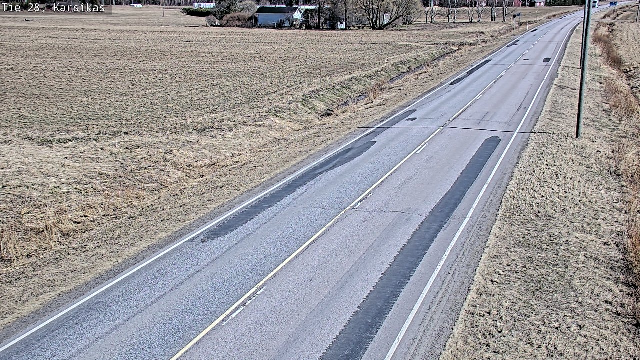 Weather Camera Image Väg 28 Haapavesi, Karsikas, Haapavesi, Pohjois-Pohjanmaa