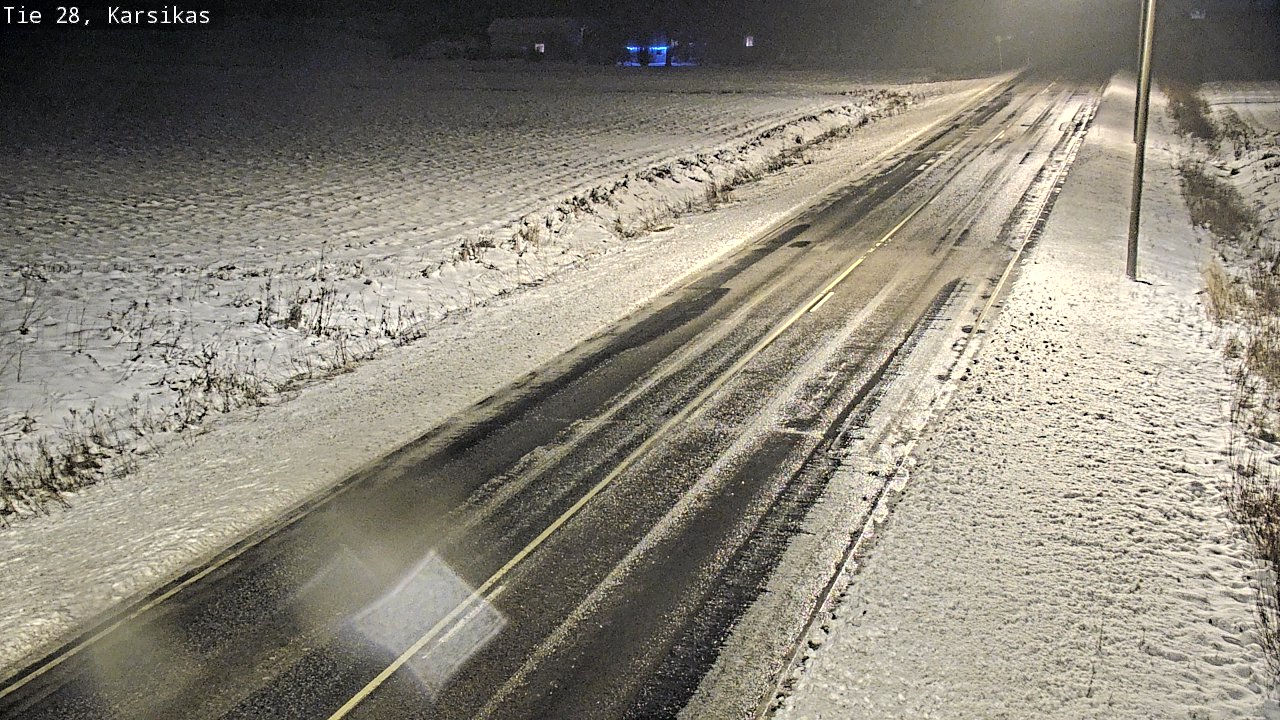 Weather Camera Image Road 28 Haapavesi, Karsikas, Haapavesi, Pohjois-Pohjanmaa
