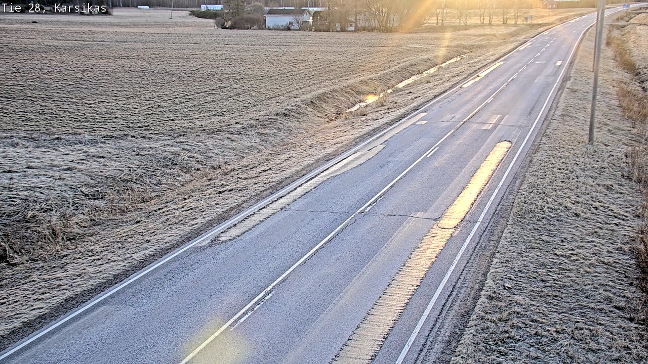 Weather Camera Image Väg 28 Haapavesi, Karsikas, Haapavesi, Pohjois-Pohjanmaa