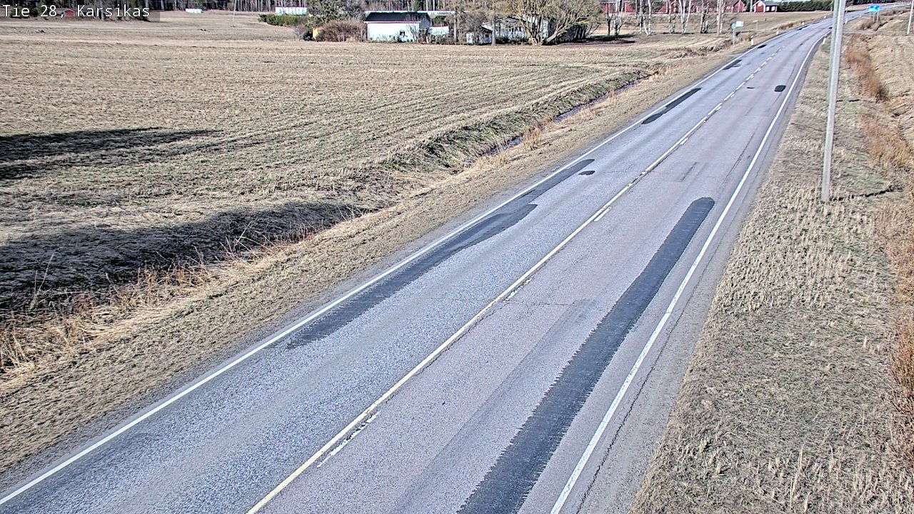 Weather Camera Image Väg 28 Haapavesi, Karsikas, Haapavesi, Pohjois-Pohjanmaa