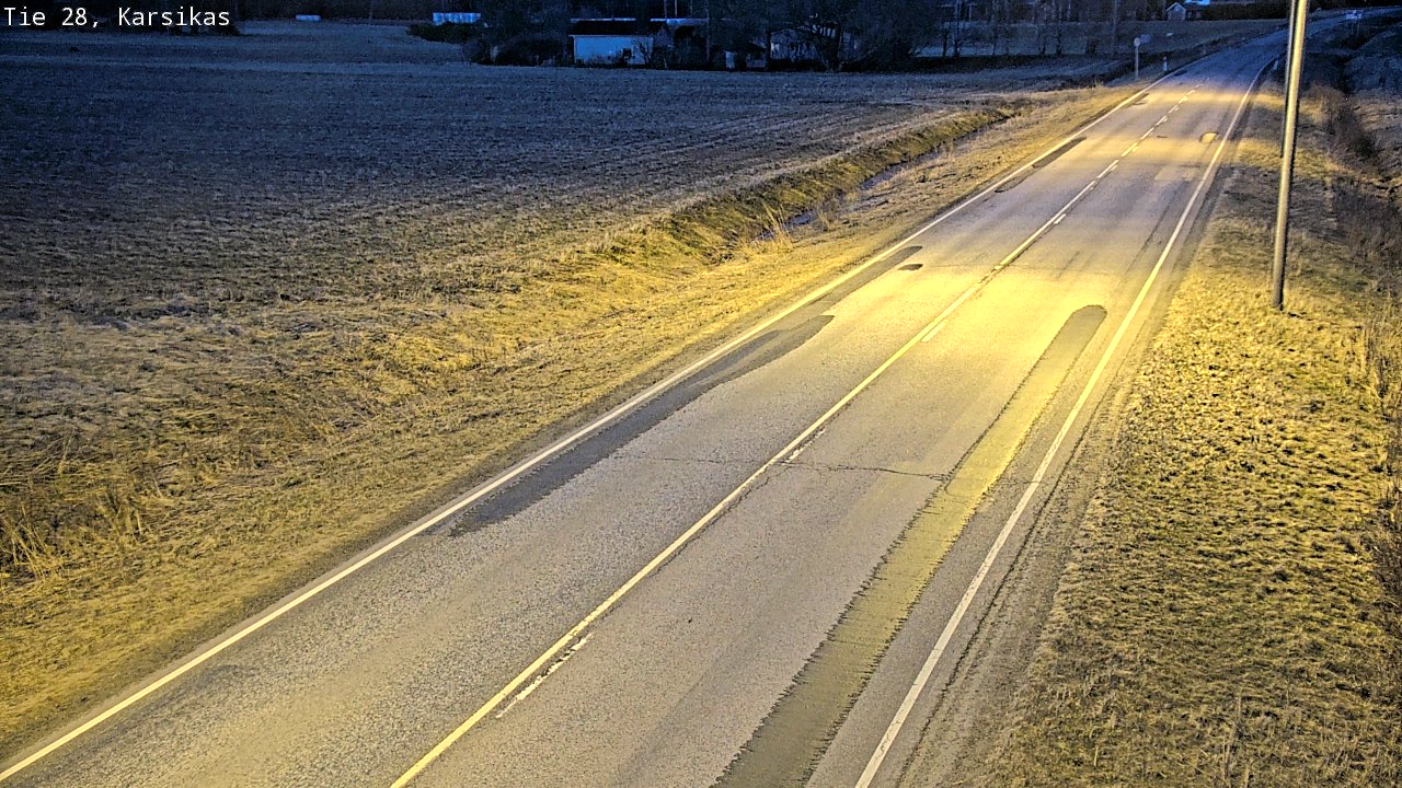 Weather Camera Image Väg 28 Haapavesi, Karsikas, Haapavesi, Pohjois-Pohjanmaa