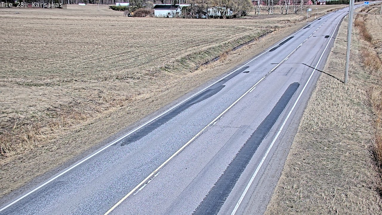 Weather Camera Image Väg 28 Haapavesi, Karsikas, Haapavesi, Pohjois-Pohjanmaa