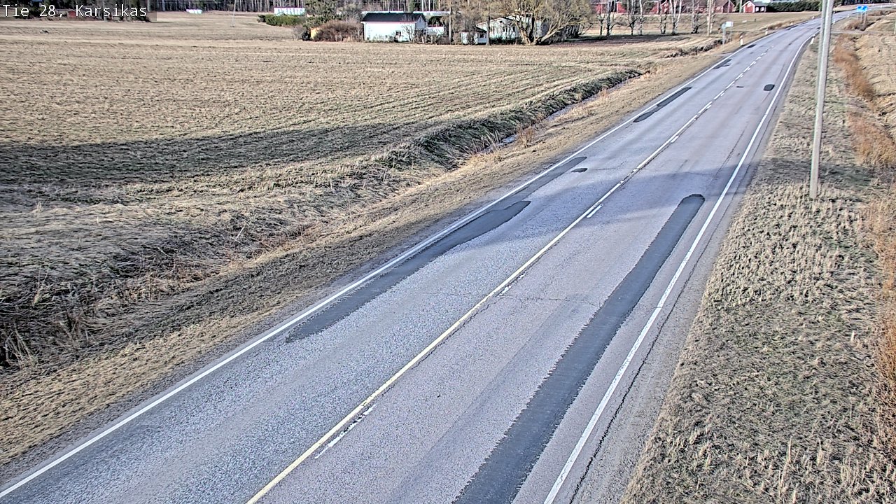 Weather Camera Image Väg 28 Haapavesi, Karsikas, Haapavesi, Pohjois-Pohjanmaa