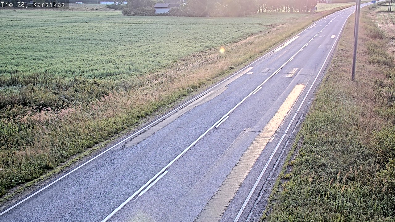 Weather Camera Image Road 28 Haapavesi, Karsikas, Haapavesi, Pohjois-Pohjanmaa