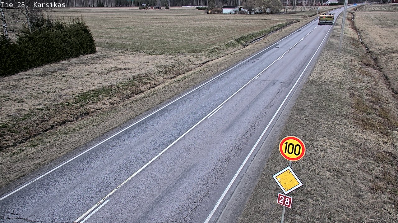 Weather Camera Image Väg 28 Haapavesi, Karsikas, Haapavesi, Pohjois-Pohjanmaa