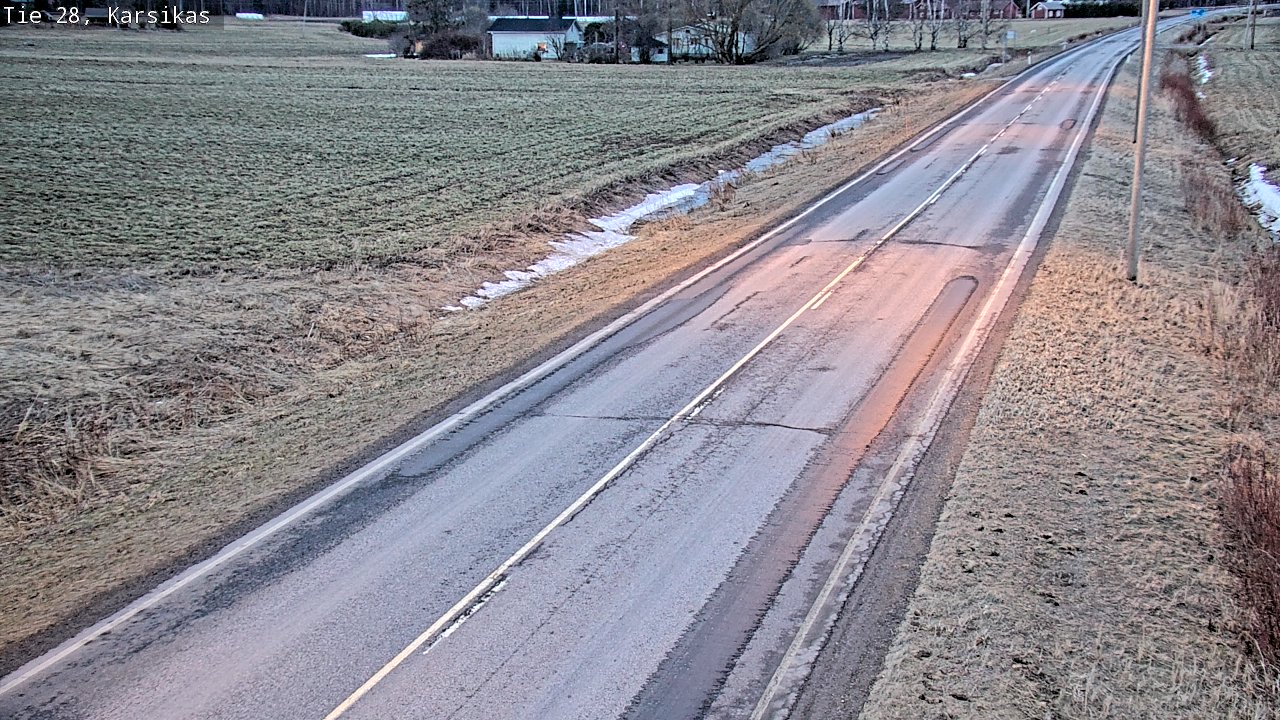 Weather Camera Image Road 28 Haapavesi, Karsikas, Haapavesi, Pohjois-Pohjanmaa