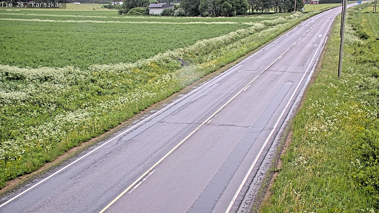 Weather Camera Image Väg 28 Haapavesi, Karsikas, Haapavesi, Pohjois-Pohjanmaa