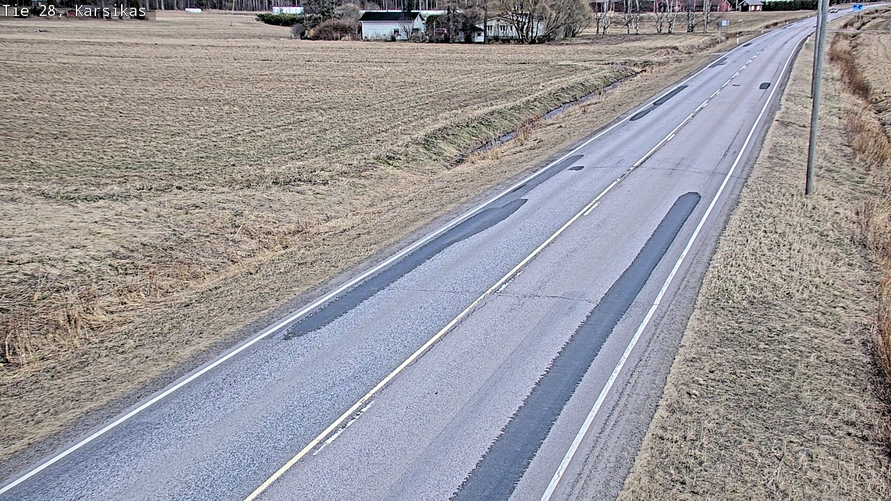 Weather Camera Image Väg 28 Haapavesi, Karsikas, Haapavesi, Pohjois-Pohjanmaa
