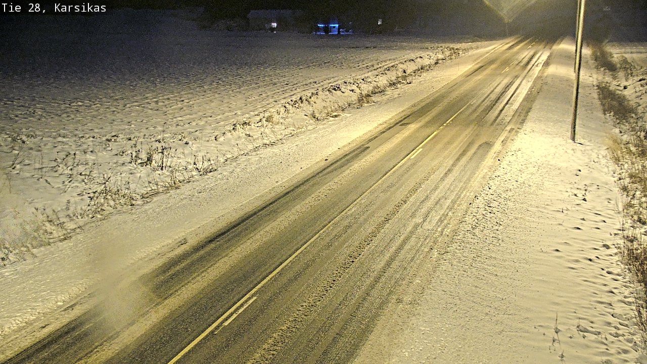 Weather Camera Image Road 28 Haapavesi, Karsikas, Haapavesi, Pohjois-Pohjanmaa