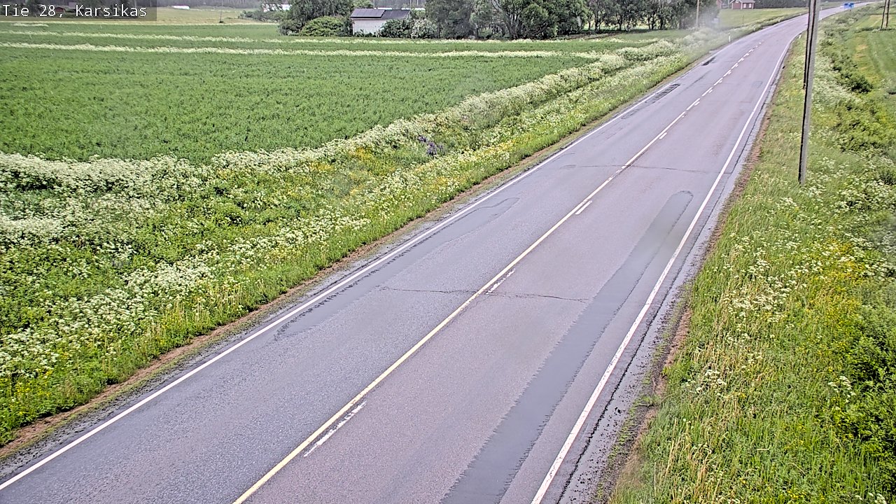 Weather Camera Image Road 28 Haapavesi, Karsikas, Haapavesi, Pohjois-Pohjanmaa