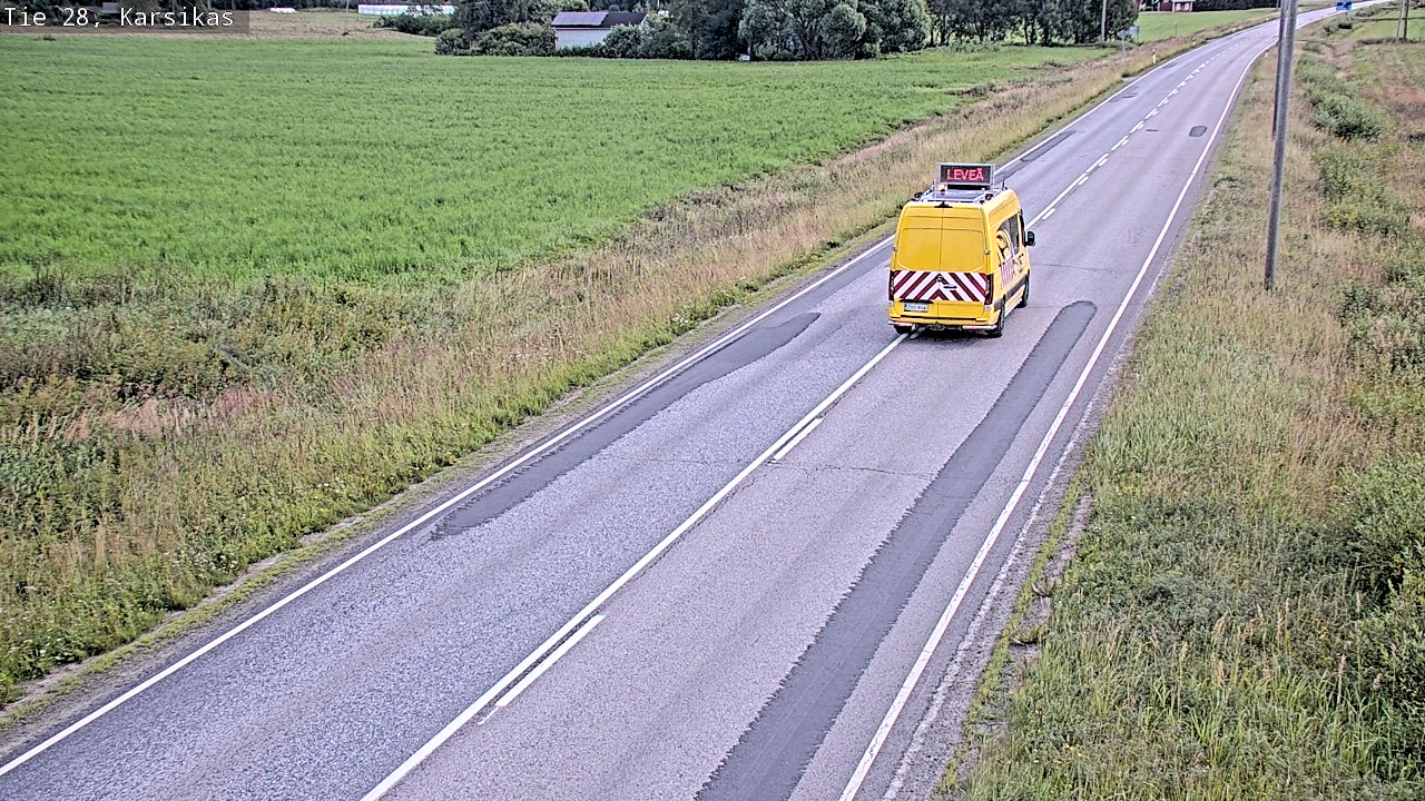Weather Camera Image Road 28 Haapavesi, Karsikas, Haapavesi, Pohjois-Pohjanmaa
