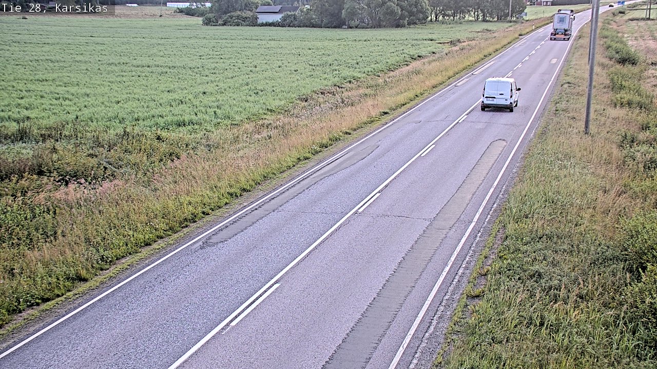 Weather Camera Image Road 28 Haapavesi, Karsikas, Haapavesi, Pohjois-Pohjanmaa