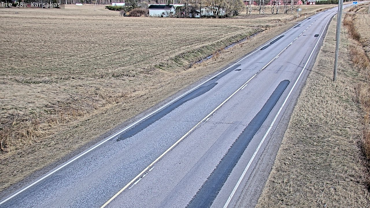 Weather Camera Image Väg 28 Haapavesi, Karsikas, Haapavesi, Pohjois-Pohjanmaa