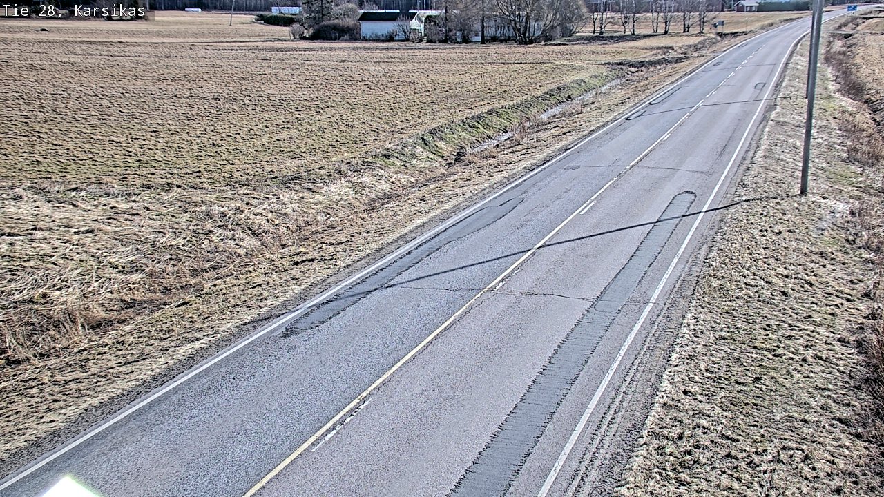 Weather Camera Image Väg 28 Haapavesi, Karsikas, Haapavesi, Pohjois-Pohjanmaa