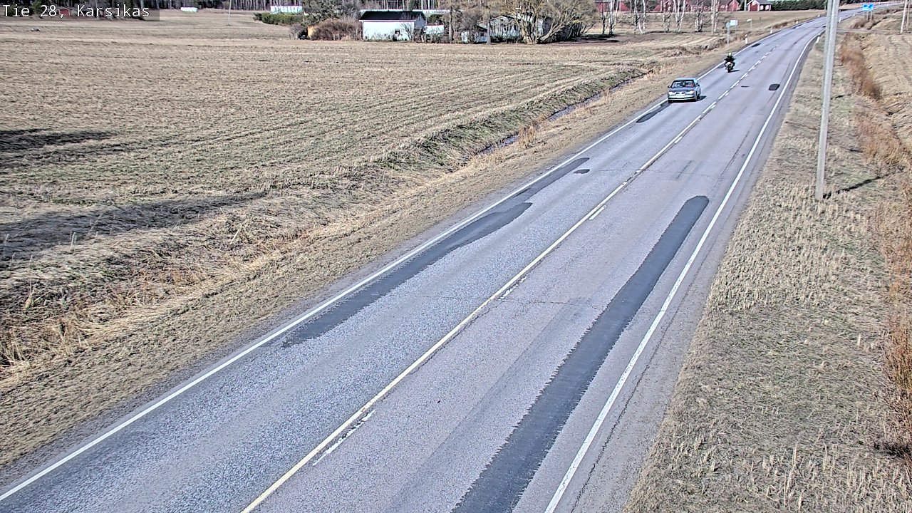 Weather Camera Image Väg 28 Haapavesi, Karsikas, Haapavesi, Pohjois-Pohjanmaa