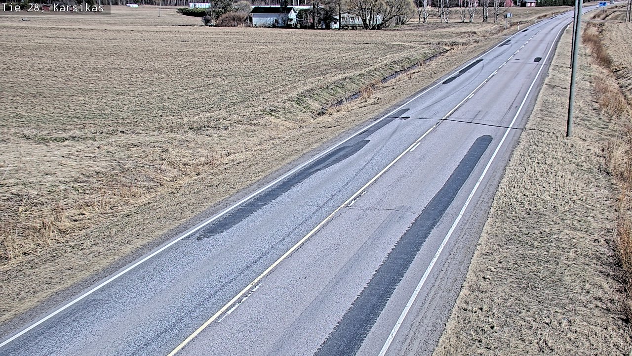 Weather Camera Image Väg 28 Haapavesi, Karsikas, Haapavesi, Pohjois-Pohjanmaa