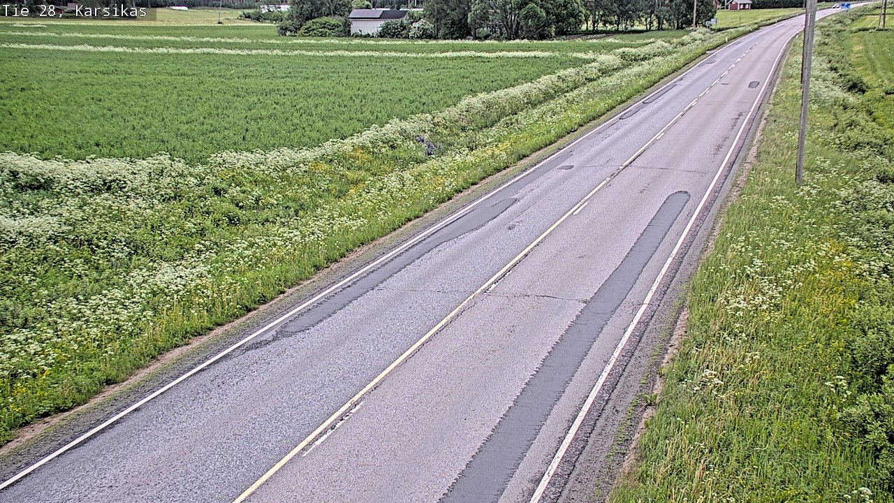 Weather Camera Image Road 28 Haapavesi, Karsikas, Haapavesi, Pohjois-Pohjanmaa