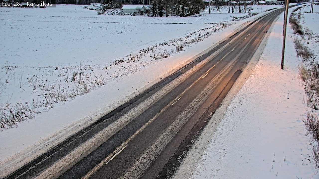 Weather Camera Image Road 28 Haapavesi, Karsikas, Haapavesi, Pohjois-Pohjanmaa