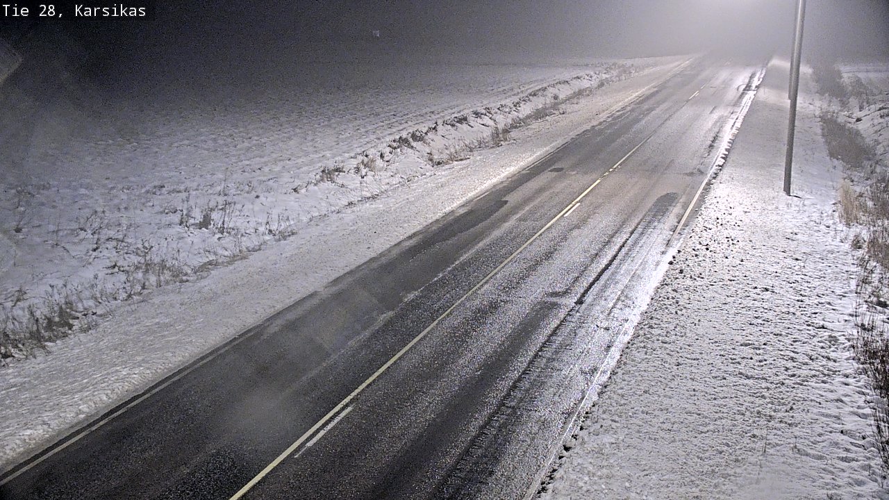 Weather Camera Image Road 28 Haapavesi, Karsikas, Haapavesi, Pohjois-Pohjanmaa