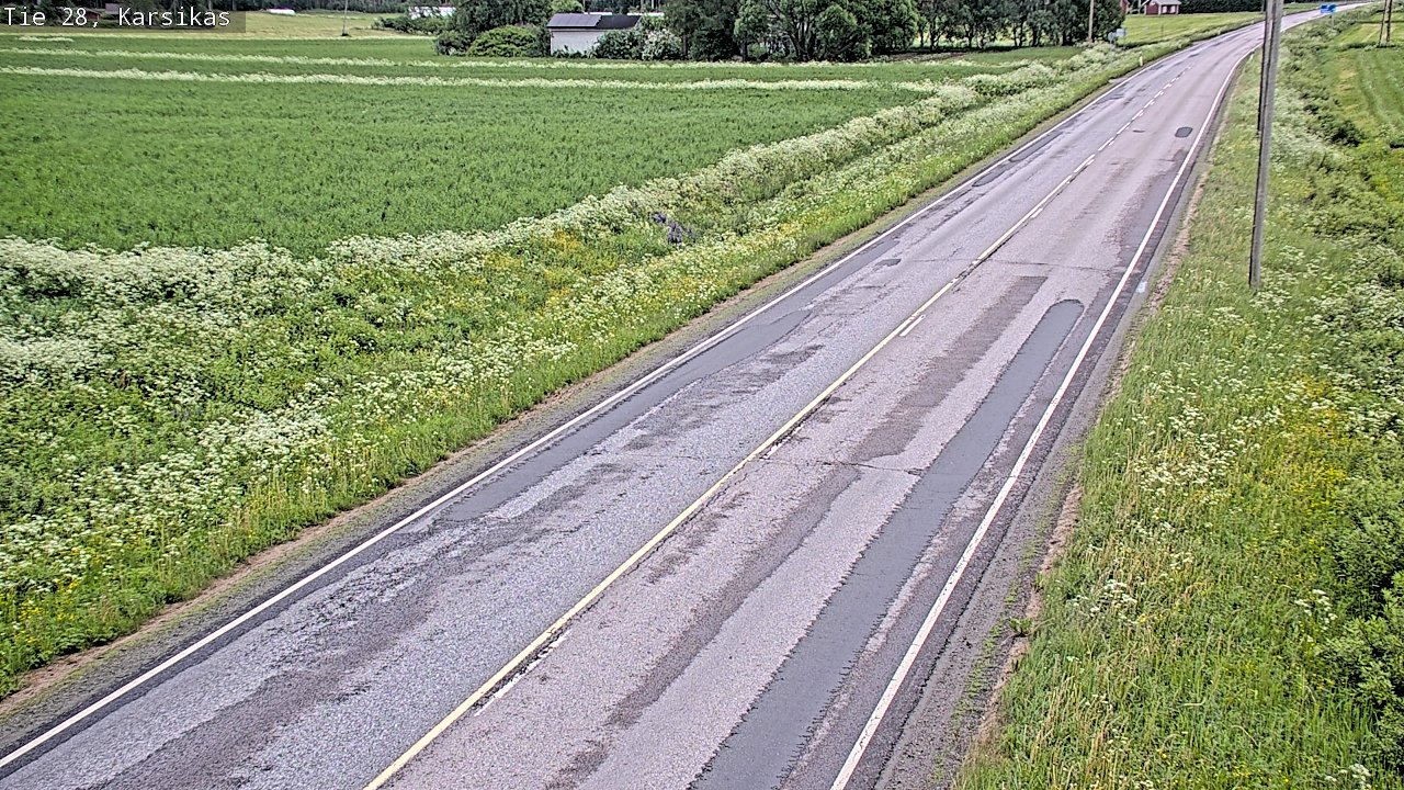 Weather Camera Image Road 28 Haapavesi, Karsikas, Haapavesi, Pohjois-Pohjanmaa