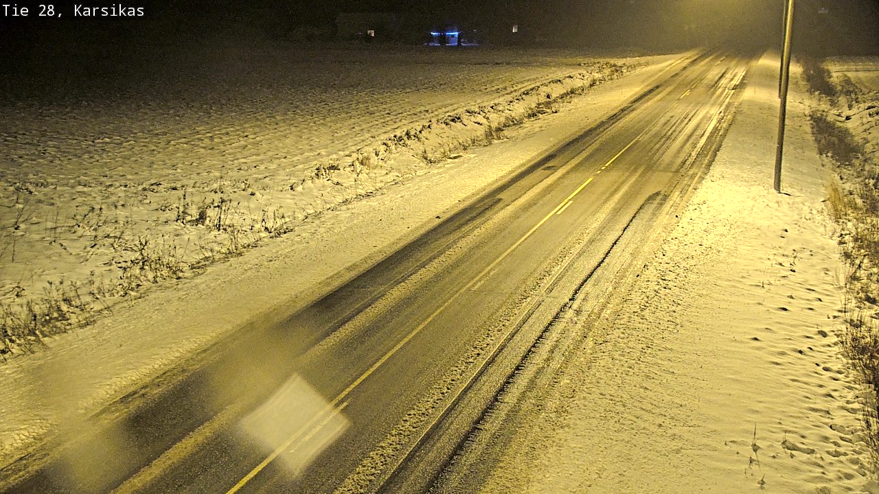 Weather Camera Image Road 28 Haapavesi, Karsikas, Haapavesi, Pohjois-Pohjanmaa