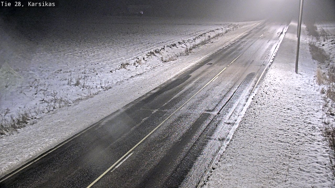 Weather Camera Image Road 28 Haapavesi, Karsikas, Haapavesi, Pohjois-Pohjanmaa
