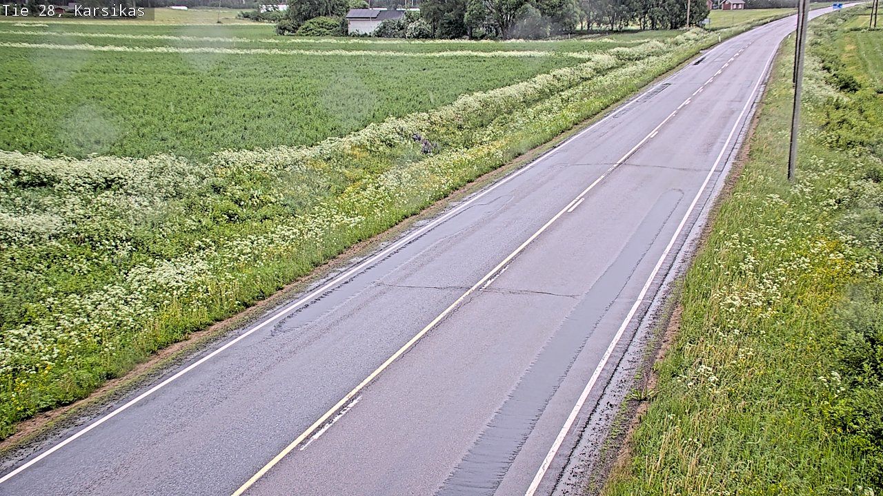 Weather Camera Image Road 28 Haapavesi, Karsikas, Haapavesi, Pohjois-Pohjanmaa