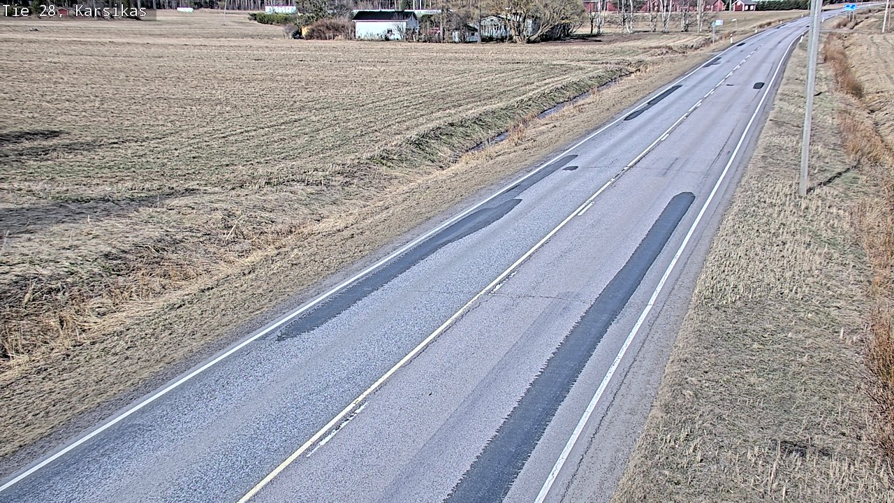 Weather Camera Image Väg 28 Haapavesi, Karsikas, Haapavesi, Pohjois-Pohjanmaa